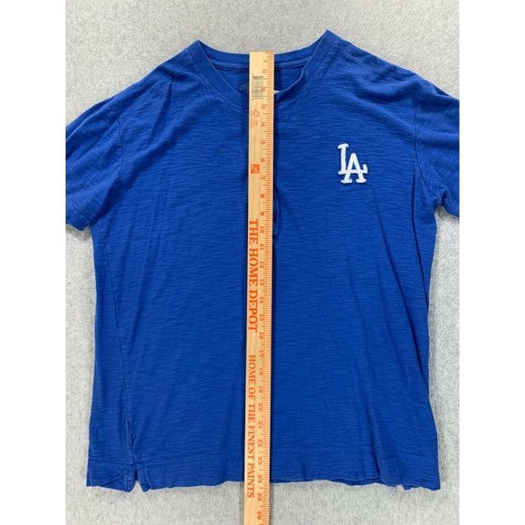 Los Angeles Dodgers Baseball Short Sleeve Henley Shirt (Men's Small) Blue - Picture 8 of 10